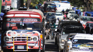 Vehículos de transporte público en la ciudad de Cochabamba