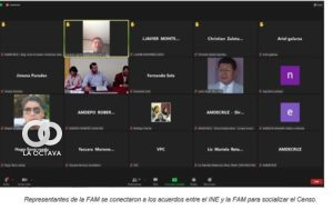 Representantes de la FAM se conectaron a los acuerdos entre el INE y la FAM para socializar el Censo