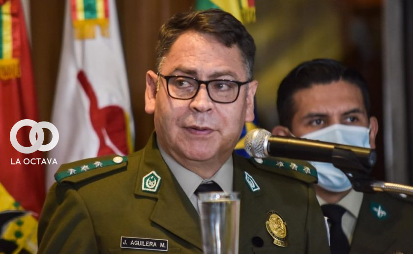Jhonny Aguilera, comandante general de la Policía Boliviana