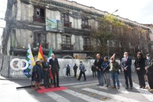Autoridades de Bolivia y de la Embajada de Italia 