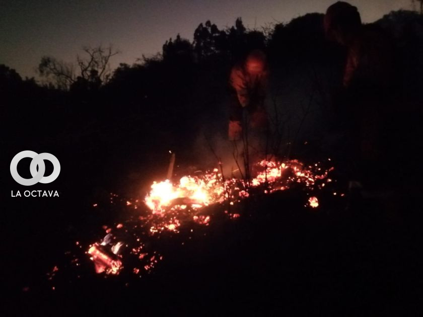 El incendio en la zona de Azari, en el Distrito 6 del municipio de Sucre.