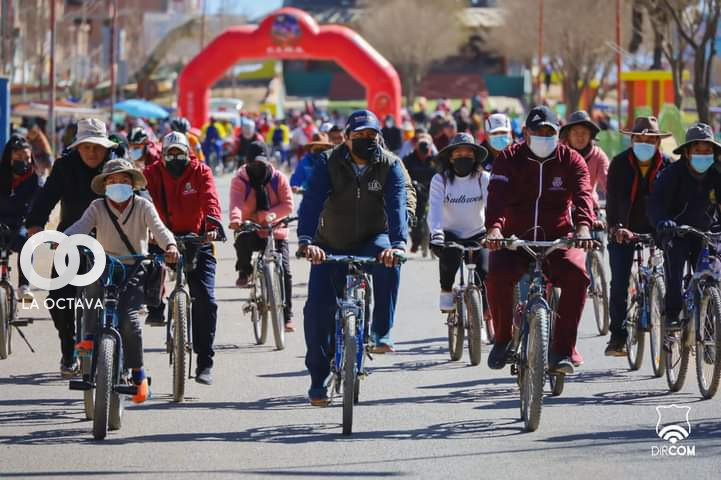 Población Orureña, en el Día de la Bicicleta