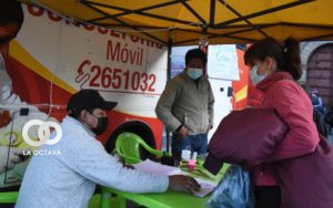 Vacunación contra la influenza y la Covid-19 en la plaza San Francisco