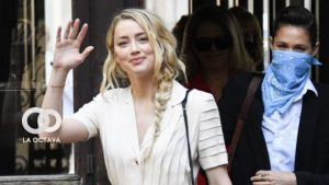 Amber Heard en una tienda en Madrid