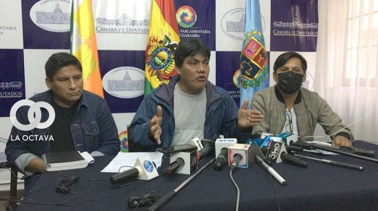Diputados del MAS brindan conferencia de prensa para hablar sobre los procesos de Manfred