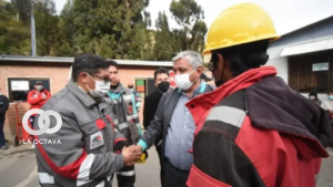 Iván Arias, Alcalde de La Paz, agradece y felicita a trabajadores municipales.