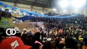 Enfrentamientos en el congreso del MAS en Potosí. Captura de video que circula en Redes Sociales