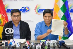 Ministro de Desarrollo Productivo y el Gerente General de EMAPA