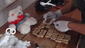 55 cápsulas de cocaína fueron halladas en el interior de un oso de peluche 