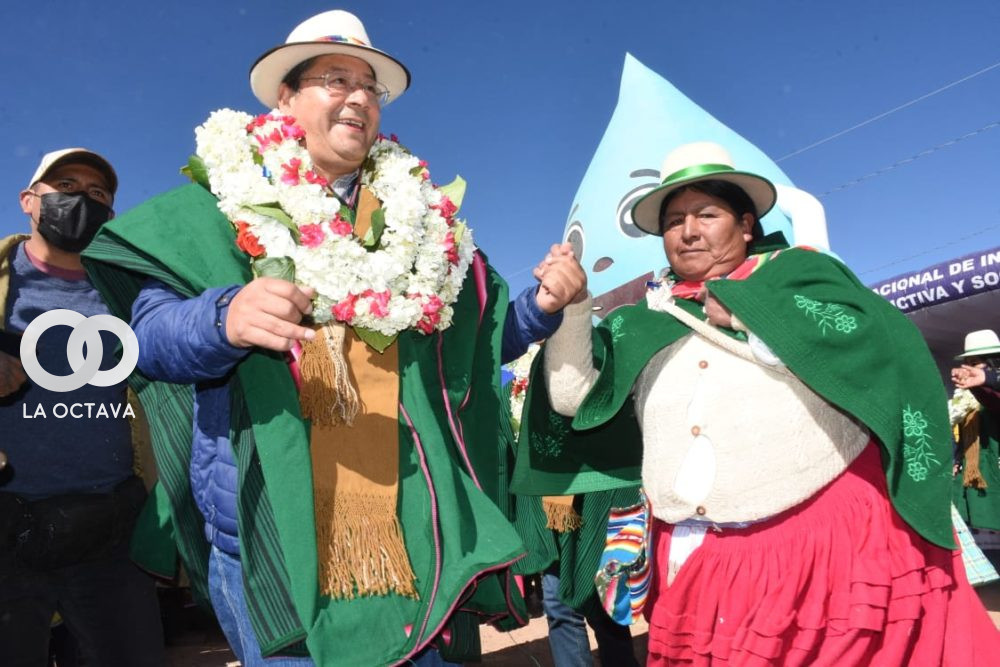 Presidente Luis Arce, entrega obras en provincias de La Paz