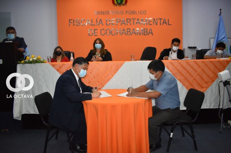 Juan Lanchipa Ponce, Fiscal General del Estado, y los Alcaldes de los Gobiernos Autónomos Municipales de Chimoré, Santivañez, Entre Ríos y Colomi