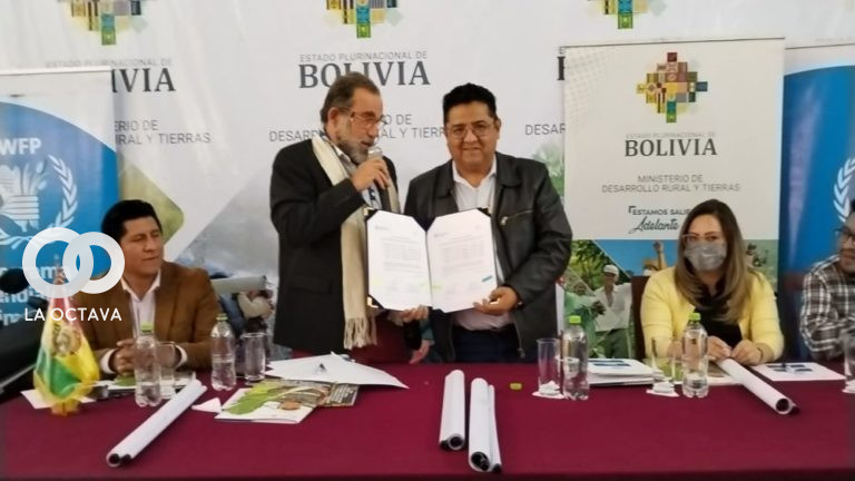 Ministerio de Desarrollo Rural y Tierras (MDRyT) y el Programa Mundial de Alimentos (PMA)