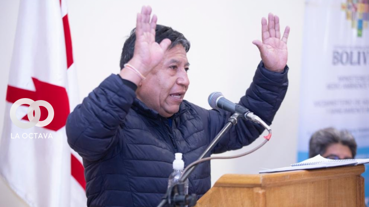 David Choquehuanca en el 25 aniversario de la Fundación de la Asociación de Gobiernos Autónomos Municipales de Chuquisaca. Foto. Vicepresidencia