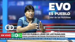 Evo Morales en su programa dominical. Foto Captura