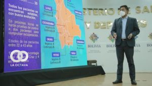 Jeyson Auza, Ministro de Salud, en conferencia de prensa