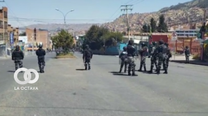 Policías en la zona de Villa El Carmen