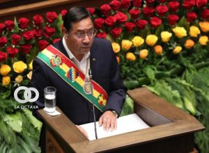 Presidente de Bolivia en la sesión del pasado 6 de agosto.
