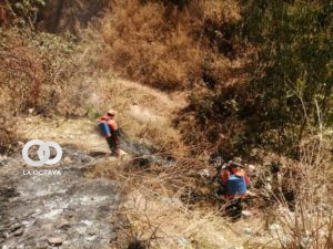 la sofocación del incendio en Sucre