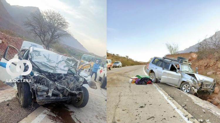 Accidente de tránsito entre un vehículo oficial de la Asamblea Legislativa de Chuquisaca y una vagoneta particular.