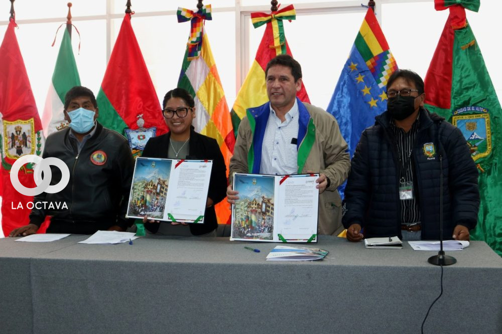 Alcaldía de El Alto firma cooperación con el FNDR.