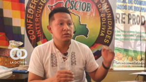 Dirigente de la Confederación Sindical de Comunidades Interculturales de Bolivia (CSCIB), David Veizaga