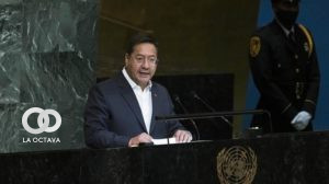 El presidente Luis Arce, ayer durante su intervención en las Naciones Unidas.