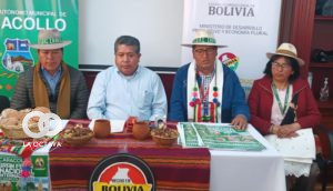Lanzamiento de la Feria Nacional Agroganadera, Gastronómica y Artesanal 2022. foto: ABI