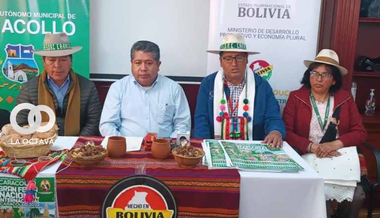 Lanzamiento de la Feria Nacional Agroganadera, Gastronómica y Artesanal 2022. foto: ABI
