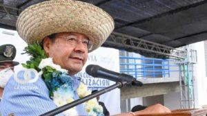 Luis Arce, entrega obras en Santa Cruz.