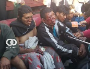 Personas golpeadas al interior del mercado ilegal de Adepcoca