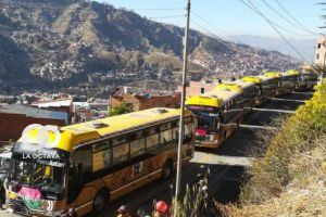Pumas Katari llegando a la ciudad de La Paz.