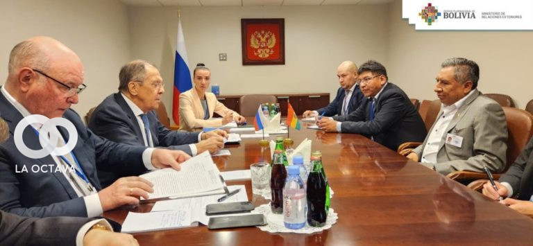 Reunión entre las cancillerías de Rusia y Bolivia. Foto.Cancillería.