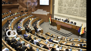 Sesión del Legislativo donde se eligió a Callisaya como defensor del Pueblo. Foto.Cámara de Senadores.