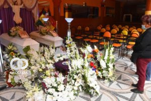 Velorio de los dos niños asesinados, de 6 y 10 años.