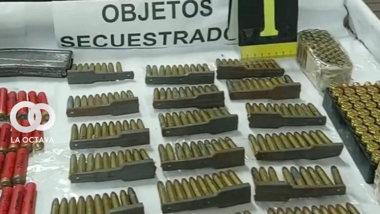 Más de 500 municiones secuestradas en una vivienda de El Alto. Captura de video Felcc