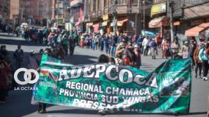 Cocaleros en una anterior manifestación Foto: Archivo