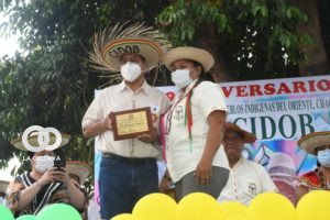 Arce festeja el aniversario de indígenas del oriente.