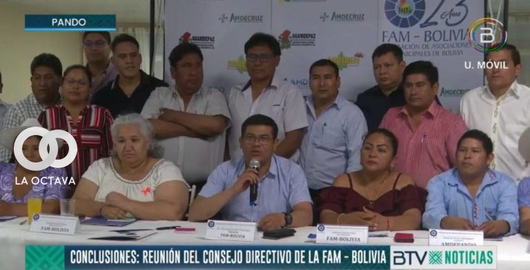Conferencia de Prensa para anunciar las determinaciones de FAM-Bolivia Foto. BTV