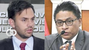 Eduardo Del Castillo, Ministro de Gobierno e Iván Lima, Ministro de Justicia.