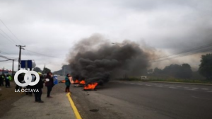 En Antofagasta también se registraron barricadas en el marco del tercer aniversario del estallido social. Foto. Biobio