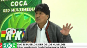 Evo Morales en Kawsachun Coca. Foto. Captura.