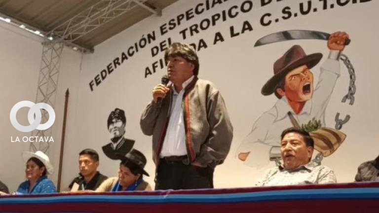 Evo Morales se manifiesta en el Ampliado Nacional del MAS.
