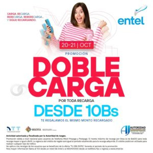 Afiche de la doble carga de entel.