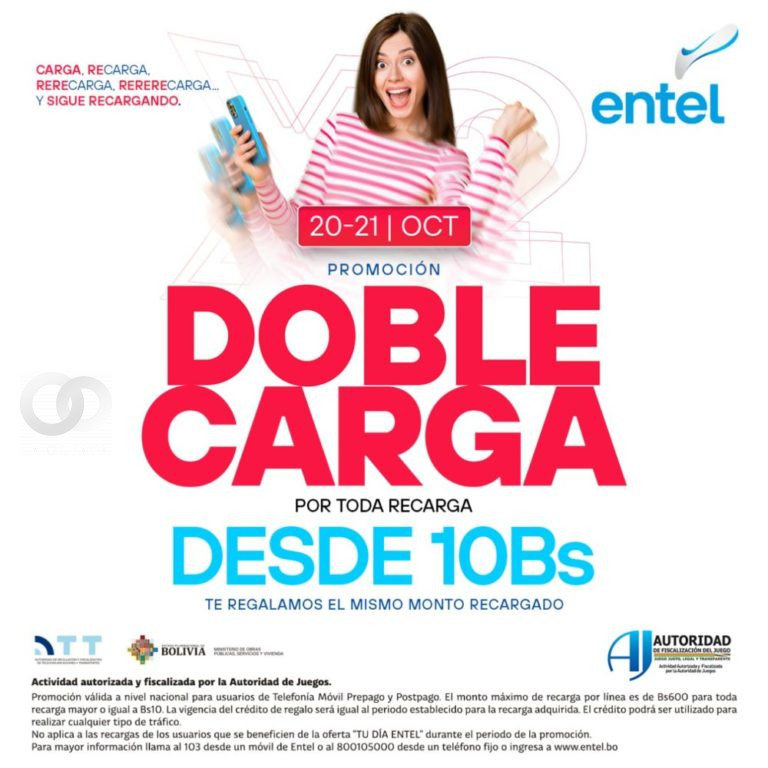 Afiche de la doble carga de entel.