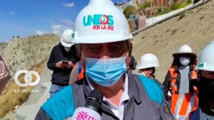 Iván Arias, Alcalde de La Paz, en la entrega de obras por Pasankeri.