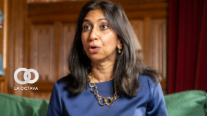 La ministra del Interior de Reino Unido, Suella Braverman. Foto. The Telegraph.