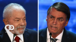 Luiz Inácio Lula da Silva y Jair Bolsonaro durante su último debate.