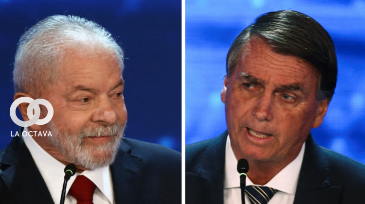Luiz Inácio Lula da Silva y Jair Bolsonaro durante su último debate.
