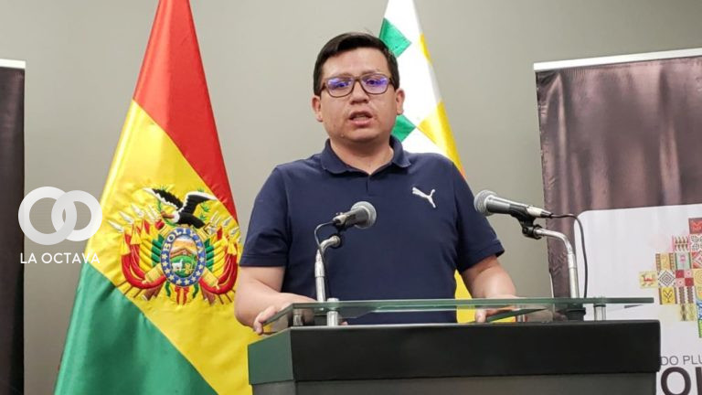 Ministro de Planificación, Sergio Cusicanqui, anuncia la decisión desde la Casa Grande del Pueblo.