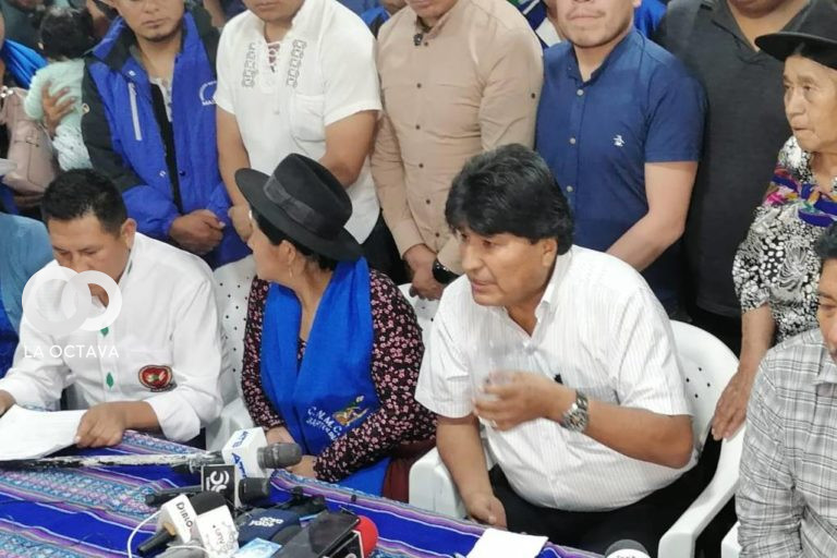 Morales habla sobre los puntos aprobados en el ampliado nacional del MAS.